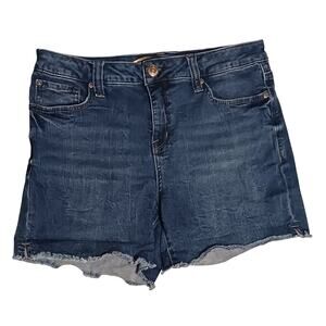Seven7 Womens jorts High-Rise  Jean shorts with raw hems Size 8, 30Wx4.5L